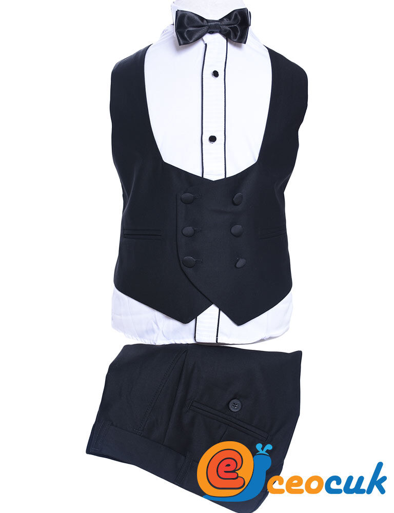 Doctor junior Siyah Cocuk Smokin Takim Elbise - 9