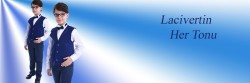LACİVERT DESENLİ YELEKLİ TAKIM ELBİSE