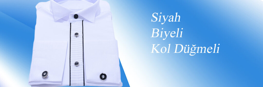 Siyah Biyeli Kol Düğmeli Çocuk Gömlek